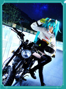 Hatsune ชุดแข่งสูตรมิกุ, ชุดคอสเพลย์คอสเพลย์ผ้าฝ้ายชุดการแสดงชุดพิมพ์ลายดิจิตอลสำหรับผู้ใหญ่ของผู้หญิง - Product Image 5