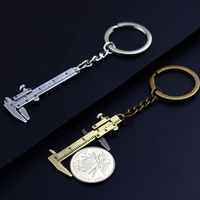 Porte-clés vintage en métal personnalisé sac outil de décoration suspendu créativité pied à coulisse pied à coulisse règle porte-clés