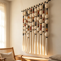 Rideau en macramé fait main, grand rideau mural à franges, séparateur de pièce, rideau de porte bohème pour la décoration intérieure
