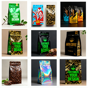 Eco Friendly Custom Logo <b>Plastic</b> Packaging <b>Bags</b> Stand up Mylar <b>Bags</b> With <b>Zipper</b> for Coffee Tea - Product Image 6
