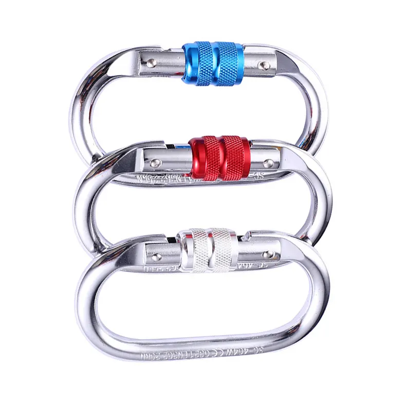 Bilink billige Geschenk Multifunktions Metall Kletter clip Haken Aluminium Karabiner Schraube 25kn geformt