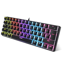 Teclado para Juegos con Cable L700 60%, Retroiluminación RGB, Ultra Compacto, Resistente al Agua, Teclado Compacto de 61 Teclas para Jugadores de PC/Mac