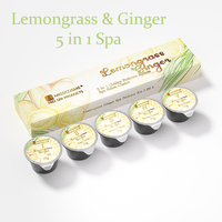 Kit de manucure et pédicure de luxe en 5 étapes, dans une boîte, à la citronnelle et au gingembre, pour les salons de beauté et les instituts de spa