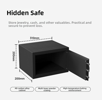 Table de chevet compacte avec coffre-fort intégré pour chambre, salon, bureau à domicile, hôtel, appartement – Rangement pratique