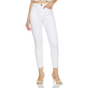 Wholesale Custom Women Plus Size Elastic <b>Stretch</b> High Waist Dark Wash Jeans Pencil Skinny <b>Denim</b> Trousers Vintage - Product Image 1