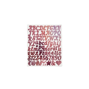 Lettres et autocollants alphanumériques en vinyle métallisé pour signalétique, tasses, carnets, literie et décoration d'emballages - Product Image 1