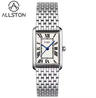 Privémerk Luxe Mode Simpele Retro Vierkante Quartz RVS Horloge Unisex Heren ODM Groothandel Cadeau