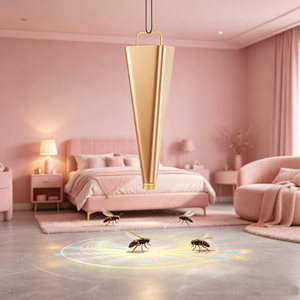 Ventilateur <span class=keywords><strong>anti</strong></span>-insectes doré rose pour zone alimentaire, avec pales souples, répulsif <span class=keywords><strong>anti</strong></span>-mouches, sûr pour les enfants, fonctionnement silencieux, ventilateur <span class=keywords><strong>anti</strong></span>-mouches. - Product Image 1