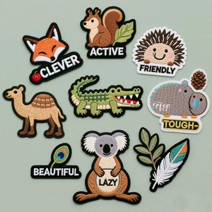 Truyền Nhiệt Tùy Chỉnh Thêu Các Bản Vá Lỗi Dệt Vải 100% Thêu Vá Tùy Chỉnh May Sắt Trên Động Vật Các Bản Vá Lỗi Cho Quần Áo - Product Image 2