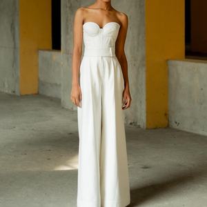 Monos de una pieza sin tirantes, de pierna ancha y holgados, personalizados y a la moda para mujer (OEM) - Product Image 1