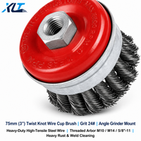 Factory Direct Supply 75mm Chinese Grinder Twisted Wire Brush Polishing for Angle Grinder Weld Cleaning Rust Paint Removal OEM