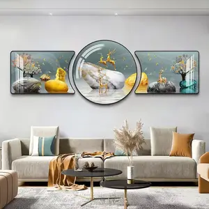 Pintura de desenhos animados personalizados e arte da parede em tela, design moderno, arte de parede para crianças, decoração de quarto