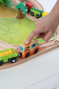 Early Educational <strong>Train</strong> Track Set Learn <strong>Science</strong> Knowledge Wooden Railway Set - Product Image 4