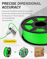 COLIDO Filamen Printer 3D PLA 1.75mm, Presisi +/-0.02mm, Kompatibilitas Universal FDM, Gulungan 1kg (330m) Tertutup Vakum 1-Hijau