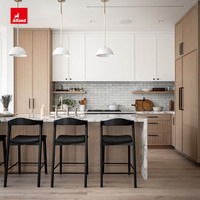 Armoires de cuisine modernes en bois antique modulaires Alland, portes fines, style shaker, accessoires pour armoires de cuisine, comptoir en résine pour îlot de salle à manger