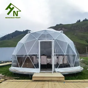 四季花园建筑酒店透明豪华泡沫测地线圆顶帐篷户外用餐屋