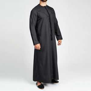 Túnica Musulmana Casual Premium Personalizada para Hombre, Transpirable, Larga hasta el Suelo, Manga Larga, para Todas las Temporadas - Product Image 4