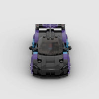 Compatible avec les briques de construction de marque, voiture de course MOC, assemblage éducatif, bricolage, jouets de construction en plastique pour enfants