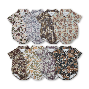 ชุดรอมเปอร์เด็กผู้ชายลายพรางแขนสั้นสำหรับฤดูร้อน ขายส่ง เสื้อผ้าเด็กอ่อนแบรนด์บูติก - Product Image 1