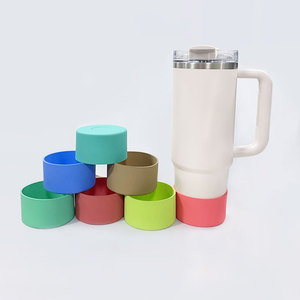 Housse de protection pour bouteille en silicone double couche avec logo couleur personnalisé |   Housse de protection finition laser pour gobelet et bouteille d'eau - Product Image 5