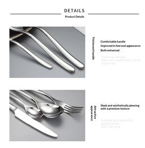 Juego de Cubiertos de Acero Inoxidable 304 de Alta Calidad, Cuchillo, Tenedor y Cuchara para Hoteles y Restaurantes de Alta Gama - Product Image 5
