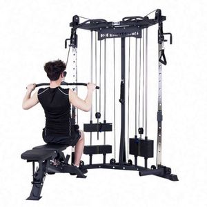 Máquina de Gimnasio Multifuncional con Cable, Rack de Sentadillas, Máquina Smith con Banco, Construcción de Acero para el Hogar, Duradera y Portátil - Product Image 2