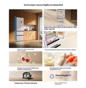 Mijia 400L Beige French Door Fridge Auto Ice Maker Ultra-thin Embedded Inverter No Frost Class1 Energy Smart <b>Refrigerator</b> - Product Image 6