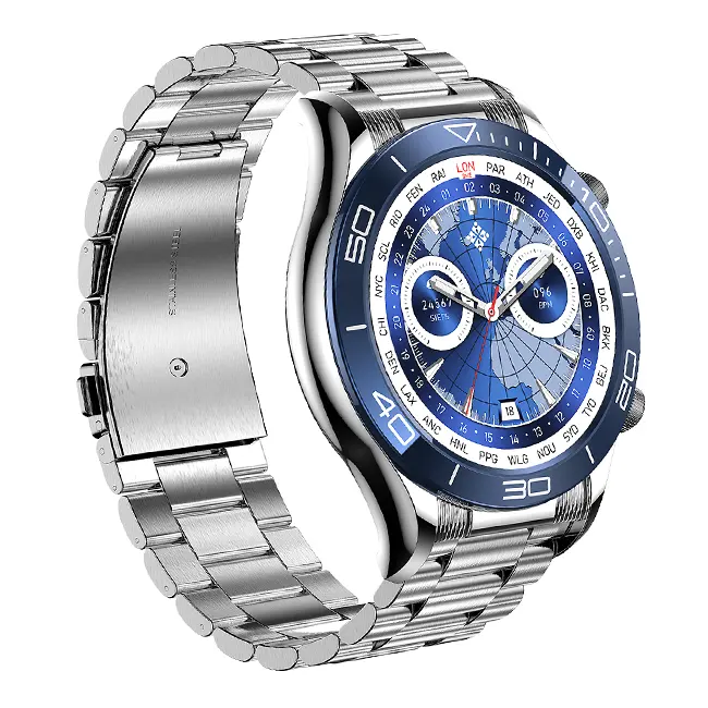 E18U Smart Watch for Men Sports Fitness Smartwatch Stainless Steel Heart Rate Blood Pressure Oxygen Monitor Wrist Watch
