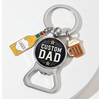 Porte-clés en alliage de zinc avec logo personnalisé, ouvre-bouteille en métal émaillé 3D/2D, porte-clés ouvre-bouteille personnalisé pour bar