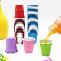 Gobelet de fête bicolore de 2 oz, gobelet de jeu en PS (polystyrène) réutilisable avec instructions de lavage à la main uniquement, pour mariages, banquets, supermarchés