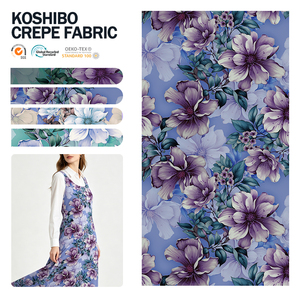 Tissu imprimé numérique de haute qualité Hutterite, 125 g/m², polyester Koshibo crêpe, pour robes de femmes, fabriqué en Chine - Product Image 1