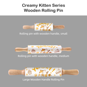 Commercio all'ingrosso Kawaii Cat Baking Essentials Kit guanti da forno raschietto per imbastire spazzola mattarello porta-pentola raschietto - Product Image 4