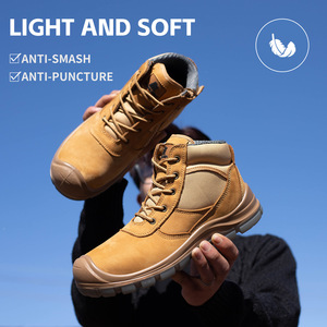 JIANKUN bottes de sécurité Goodyear en <span class=keywords><strong>cuir</strong></span> pleine fleur pour hommes chaussures de travail en nubuck construction à bout en acier <span class=keywords><strong>cuir</strong></span> véritable imperméable - Product Image 5