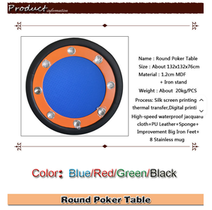 <span class=keywords><strong>Tavolo</strong></span> da Poker <span class=keywords><strong>Pieghevole</strong></span> JIAYI di Alta Qualità per 8 Giocatori, Multi-Gioco, 4 Colori, Stile Casinò - Product Image 2