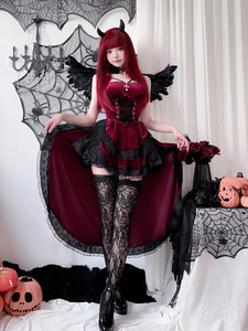 Vestido Gótico Oscuro Drapeado Conjunto de <span class=keywords><strong>Disfraz</strong></span> de Halloween Decoración Bruja Vampiro Vestido de <span class=keywords><strong>Novia</strong></span> para 2025 <span class=keywords><strong>Disfraz</strong></span> de Actuación - Product Image 4