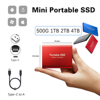 Disque Dur Externe 1 To 2 To, Disques SSD Mobiles USB 3.0 Type-C 200 Mo/s 10 Gbit/s pour Ordinateurs et Appareils Mobiles