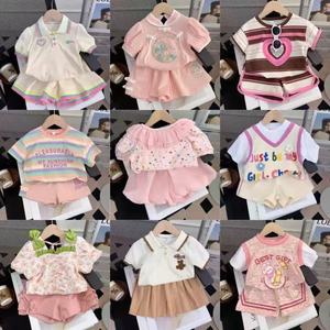 Lote Mixto al por Mayor de Ropa de Verano para Niños, Conjuntos de Boutique para Bebés y Niños Pequeños, Conjuntos de 2 Piezas con Falda, Camiseta y Pantalones Cortos - Product Image 5