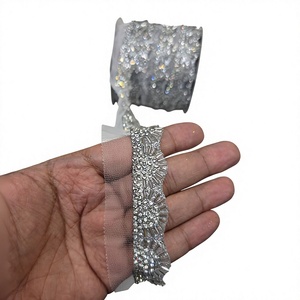 Strass en diamant, perles miroir dorées, perles ethniques en maille argentée, écologiques, à 9 facettes, à coller à chaud ou à coudre, à dos plat - Product Image 1