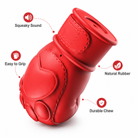 Juguete para Perros con Forma de Guante de Boxeo, con Superficie de Goma Texturizada para Masticar y Jugar, Listo para Personalizar (OEM)