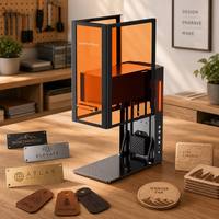 Máquina de Marcado Láser Dual de Escritorio Portátil, 30W 20W 200x200mm, Aplicación Bluetooth, Graba Plata/Aleación/Joyería/Piedra, para Manualidades