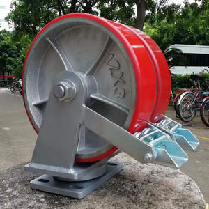 Preço de fábrica 1 para 3 ton ton heavy duty pu roda gêmea 10 industrial rodízio da roda dupla - Product Image 3