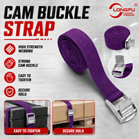 Sangle d'arrimage à cliquet de 1000 kg avec crochets doubles en acier, sangle de fixation robuste pour le contrôle du fret