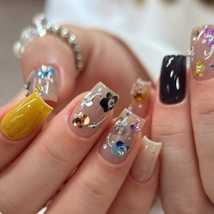 12 Rejillas <span class=keywords><strong>de</strong></span> Lentejuelas <span class=keywords><strong>de</strong></span> <span class=keywords><strong>Uñas</strong></span> con Diseño Floral, Purpurina Holográfica Redonda, Decoración DIY para <span class=keywords><strong>Uñas</strong></span>, Tela y Fundas <span class=keywords><strong>de</strong></span> Teléfono - Product Image 3