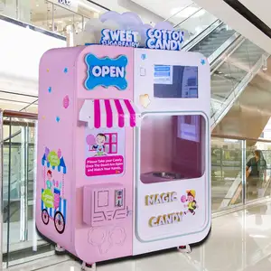 Automatic Cotton Candy Robot Vending Machine With High Production 30 Flower Types Cotton Candy Profit Magic