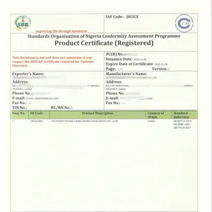 Certificat soncap inde/échantillon de certificat