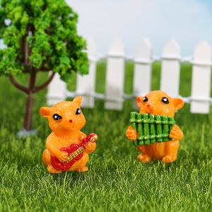 Figuras de Animales de Resina, Hámster Musical, Decoración de Jardín en Miniatura, Decoración del Hogar, Accesorios de Artesanía Artística - Product Image 4