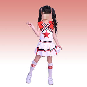 Conjunto de Uniforme de <span class=keywords><strong>Animadora</strong></span> para Niñas, 2 Piezas, Color Beige, <span class=keywords><strong>Disfraz</strong></span> de <span class=keywords><strong>Animadora</strong></span> para Equipo de Baile - Product Image 4