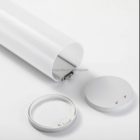 Profilé LED en alliage d'aluminium 6063-T5 de 30 mm TW3030Y, canal pour tube LED, anodisé, avec couvercle en PC laiteux, dimmable, suspendu, linéaire