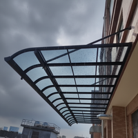 Auvent en alliage d'aluminium durable à câbles, avec panneaux en polycarbonate, motorisé, télécommande, bras pliable, rétractable, pour balcon et terrasse