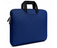 Sac à bandoulière pour ordinateur portable en néoprène bleu marine personnalisé, pratique, durable, résistant aux chocs, imperméable, pour le travail, les affaires, unisexe
